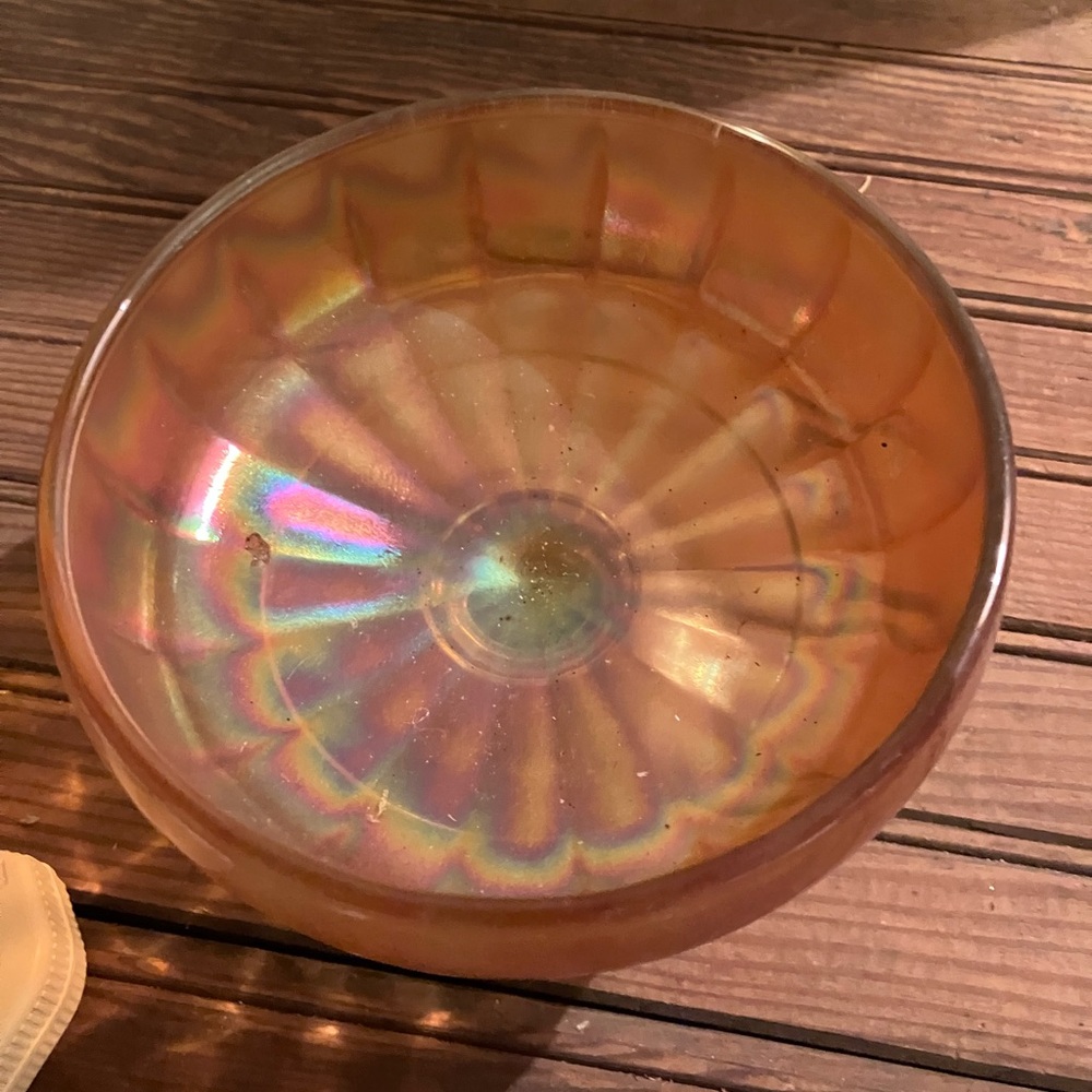 Carnival glass dish